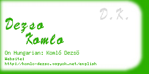 dezso komlo business card
